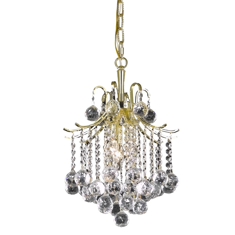 Living District by Elegant Lighting LD8200D12G  Amelia Collection Pendant D12in H15in Lt:3 Gold finish